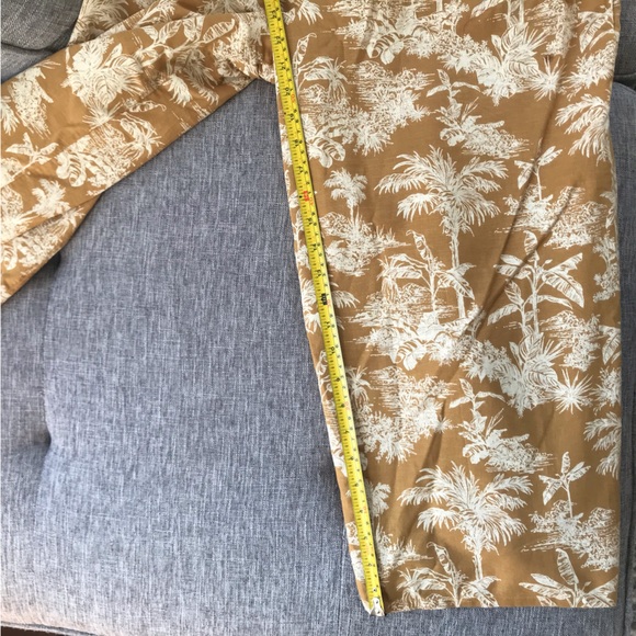 American Eagle Size L Linen-blend Crop Pants - Picture 11 of 13